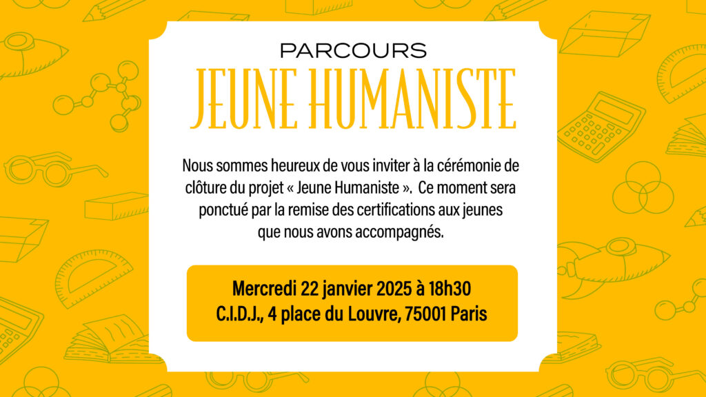 Soirée Muma : Clôture du projet « Jeune Humaniste »